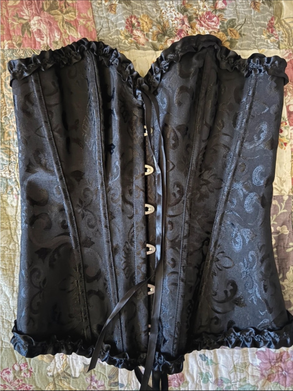 black floral corset